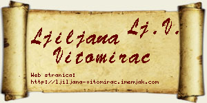 Ljiljana Vitomirac vizit kartica